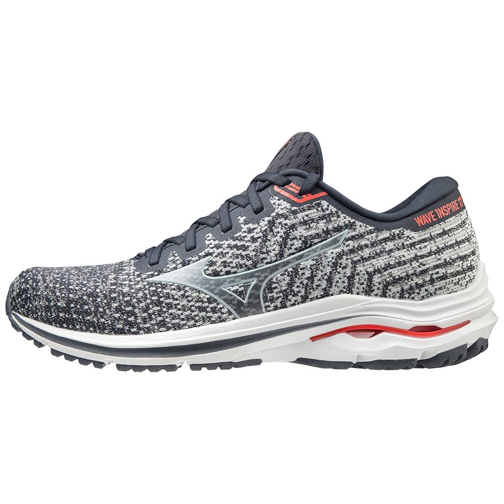 Mizuno Wave Inspire 17 WAVEKNIT Férfi Futócipő Szürke/Fehér NAJ491632